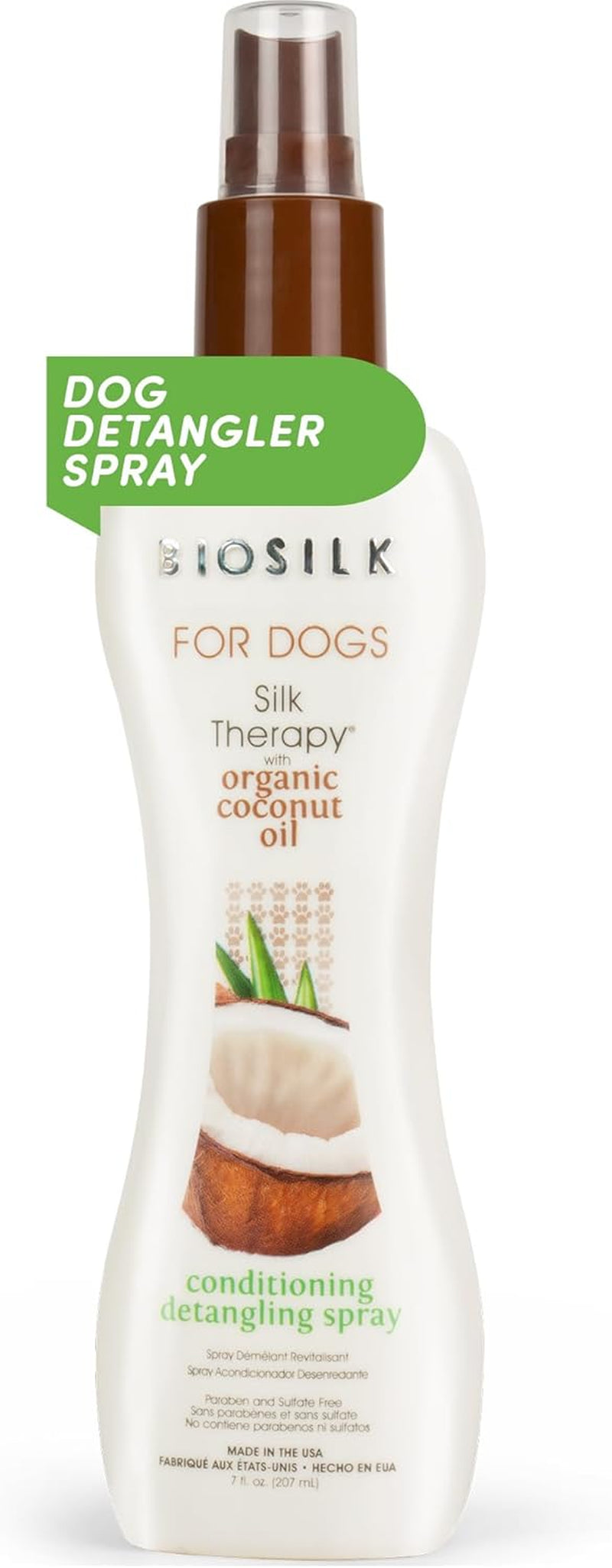 for Dogs Silk Therapy Dog Grooming Supplies, Coconut Oil - Dog Conditioner, Dog Shampoo, Puppy Shampoo, Pet Shampoo for Dogs Shampoo, Dog Wash, Dog Spray, Dog Detangler Spray, Pet Wash