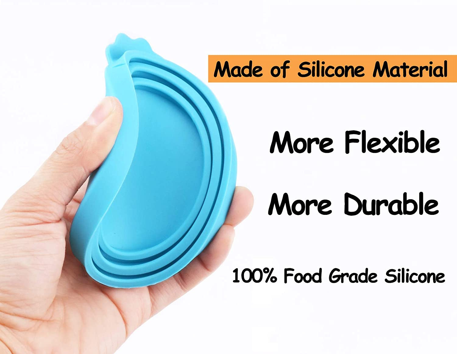 Pet Food Can Cover Silicone Can Lids for Dog and Cat Food(Universal Size,One Fit 3 Standard Size Food Cans)