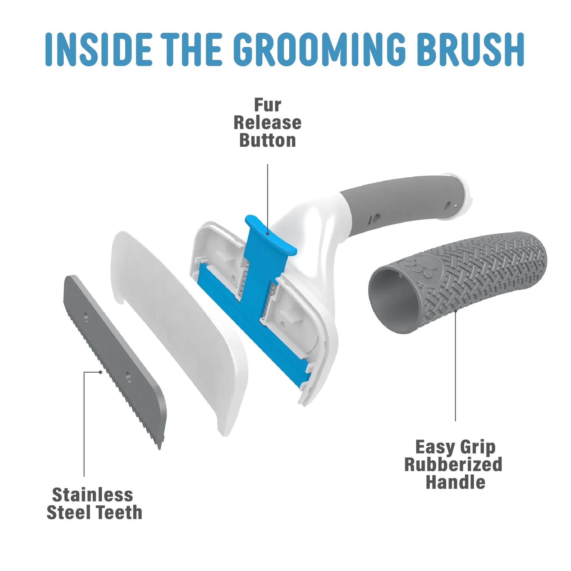 Pet Brush Pet Grooming Brush Self Cleaning Brush Removes Loose Fur and Hair Dog Cat Brush