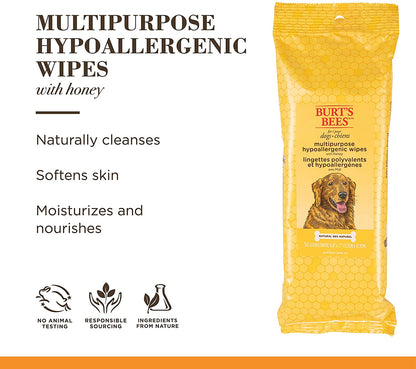 Multipurpose Grooming Wipes | Puppy & Dog Wipes for All Purpose Cleaning & Grooming | Cruelty No, Sulfate, & Paraben No, Ph Balanced for Dogs - 50 Ct Wipes, Puppy Supplies