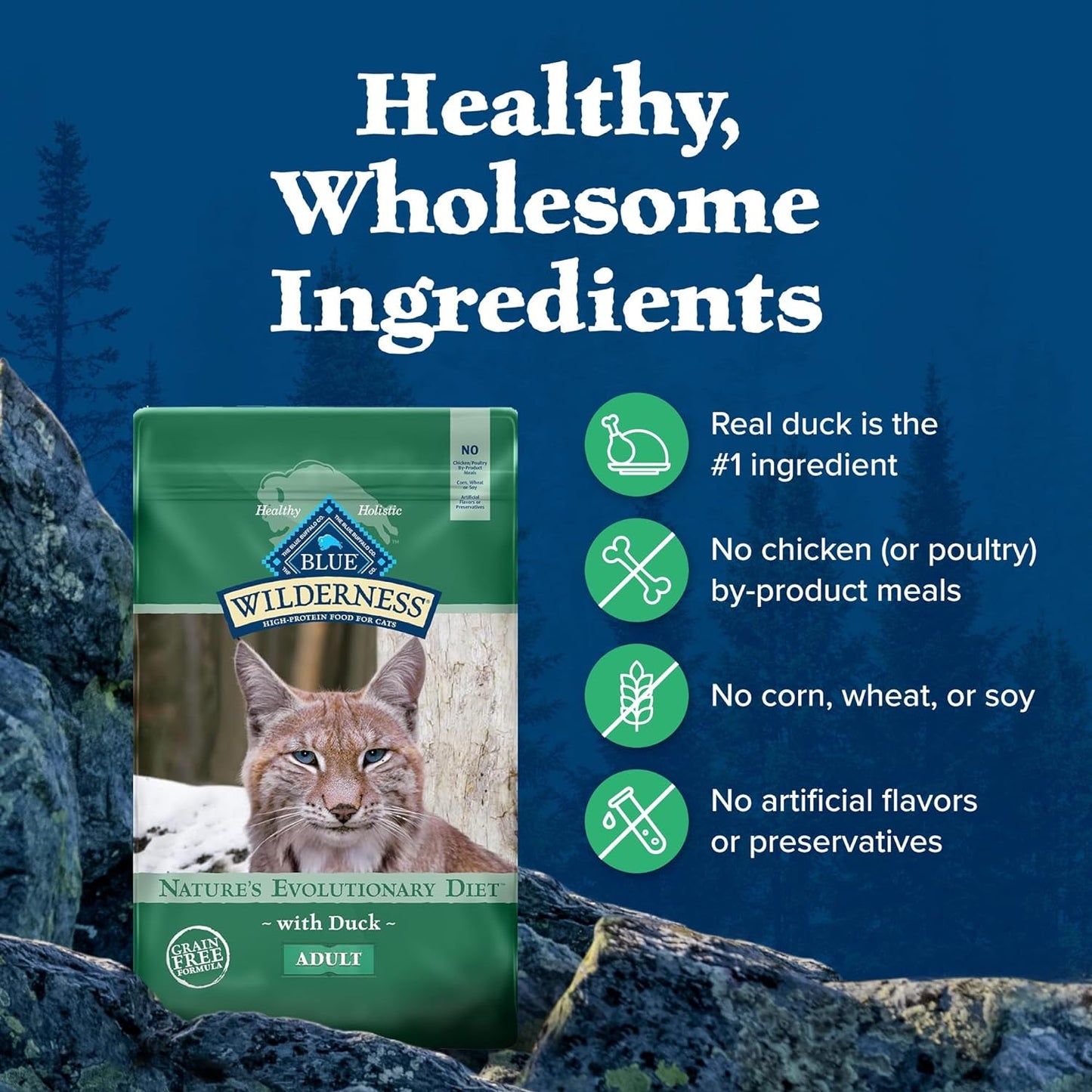 Blue Buffalo Wilderness High Protein Grain Free, Natural Adult Dry Cat Food