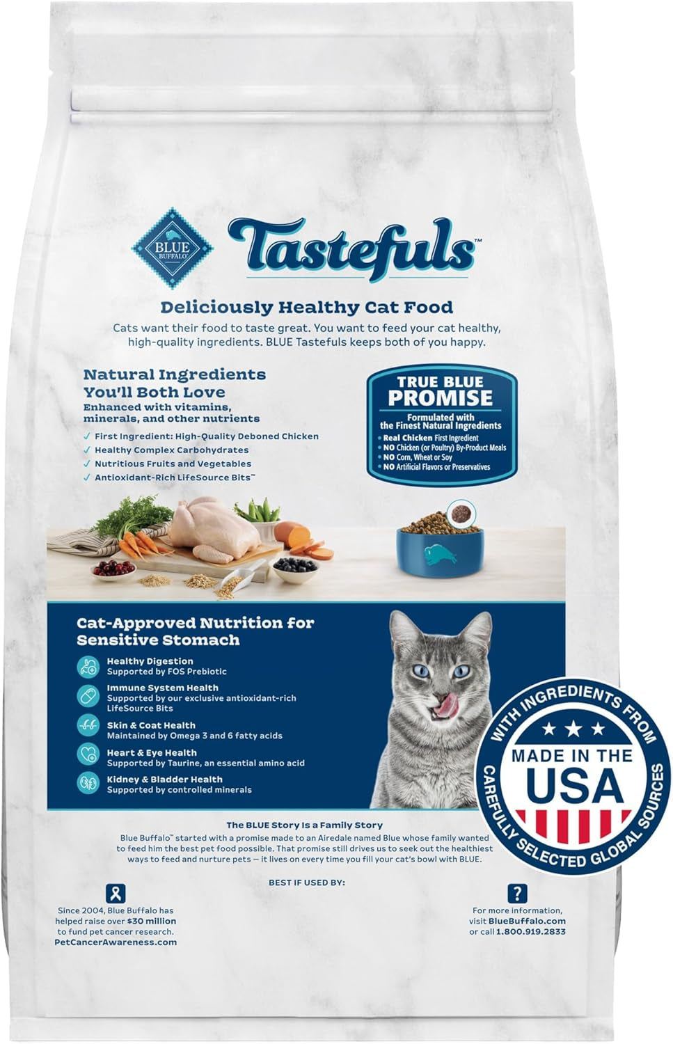 Sensitive Stomach Natural Adult Dry Cat Food, Chicken & Brown Rice