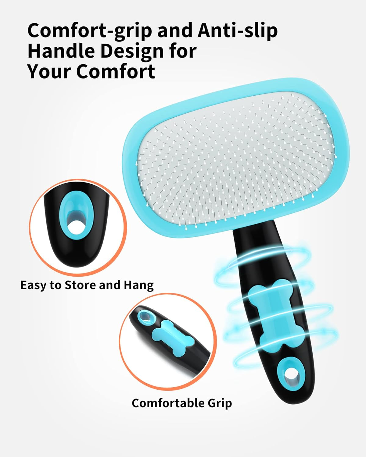 Dog Brush & Cat Brush- Slicker Pet Grooming Brush- Shedding Grooming Tools